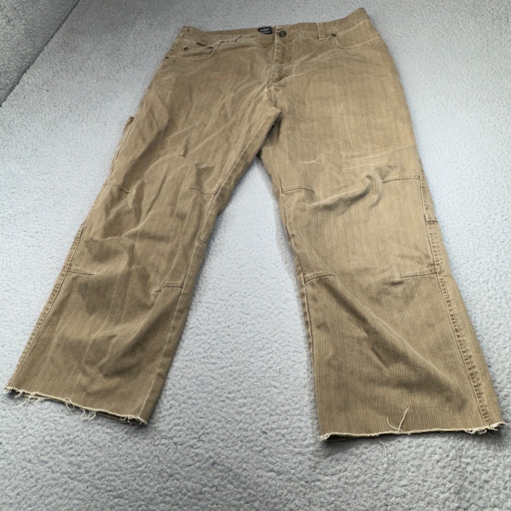 Kuhl Pants Men 36x26 Beige Chinos Straight Relaxed Raw Hem‎ Casual 5 Pocket